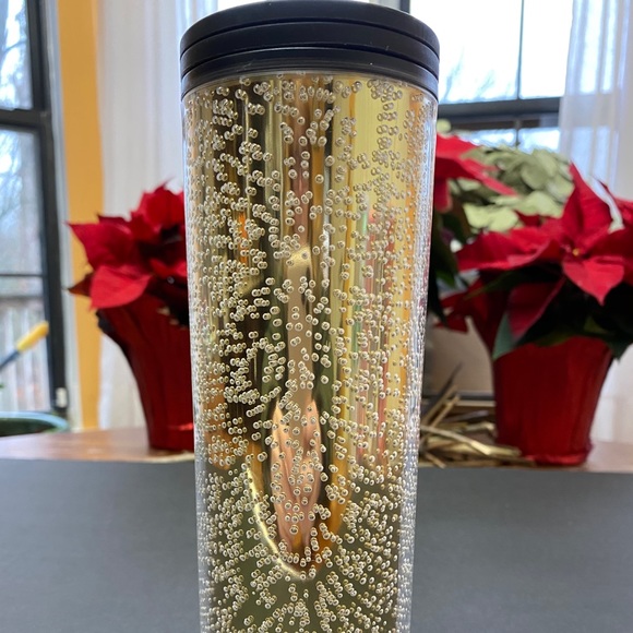 Starbucks Holiday Gold Bubbles Tumbler 16oz NWT - Picture 3 of 6